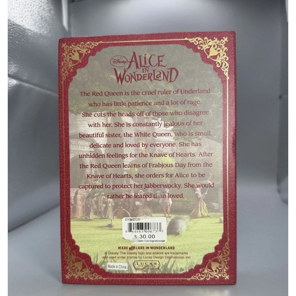 Disney Couture Alice in Wonderland Red White Queen Charm Necklaces Limited Ed